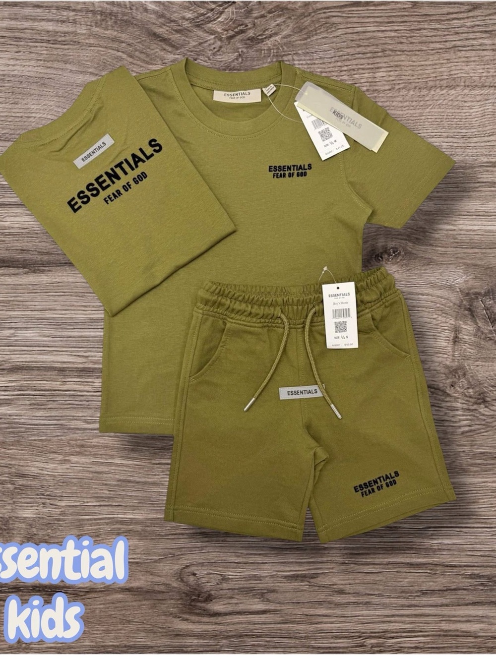 ESSENTIALS Fear of God Kids Tee & Shorts Set